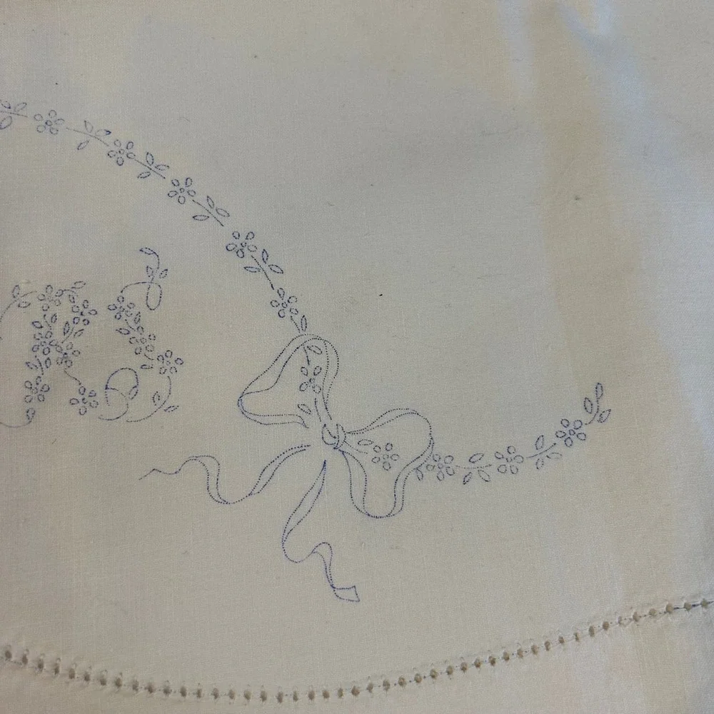 Vintage‎ His & Hers Stamped Pillow Tubing To Embroider 64x21 #1018 NOSWT